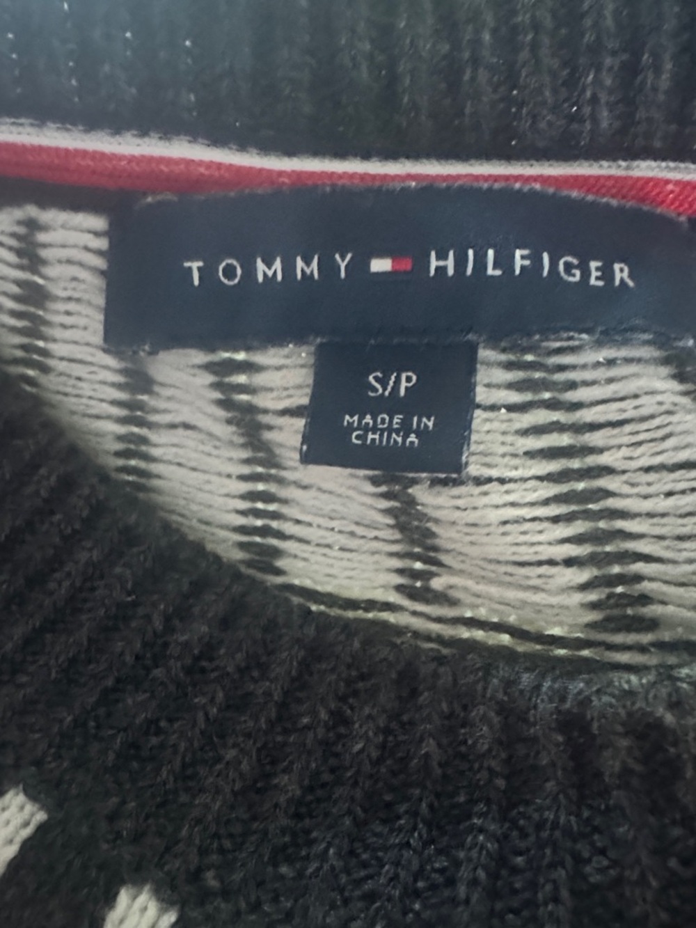 Tommy Hilfiger Women’s Charcoal Gray Knit Yoke Sweater Dress - Picture 2 of 3